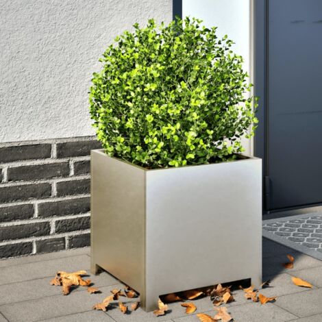 vidaXL Jardinières 2 pcs 40x40x40 cm acier inoxydable