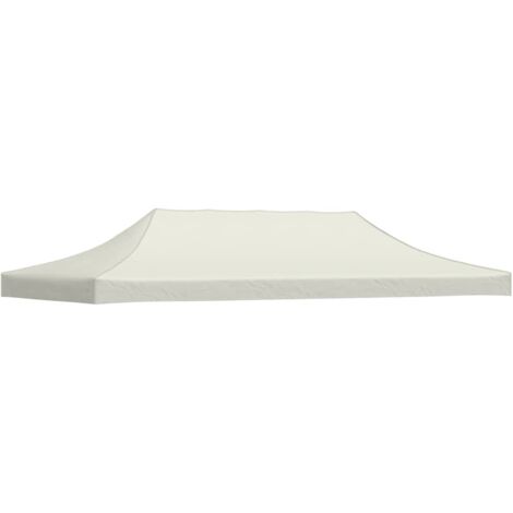 Vidaxl – Toit de tente de réception 3 x 6 m crème – Oxford résistant aux UV – Fixation rapide sur cadre – Pour événements extérieurs