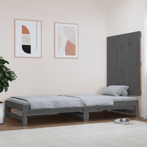 Tête de lit murale Gris 82,5x3x90 cm Bois massif de pin vidaXL (1/5)