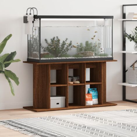Support d'aquarium chêne marron 120x40x60 cm bois d'ingénierie vidaXL