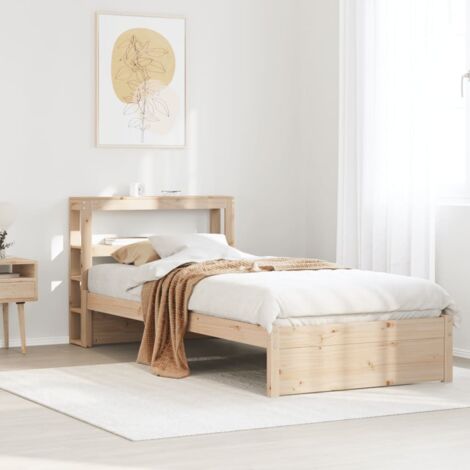 Cadre de lit avec tête de lit sans matelas 75x190 cm vidaXL (1/5)
