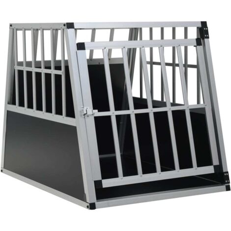 Vidaxl – Caisse de transport pour chien 65x91x69,5 cm – Aluminium et MDF – Raccords d'angle en plastique – Conception légère et aérée