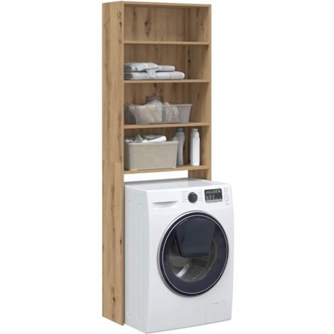 Meuble pour machine à laver chêne artisanal 64x24x190 cm vidaXL346099