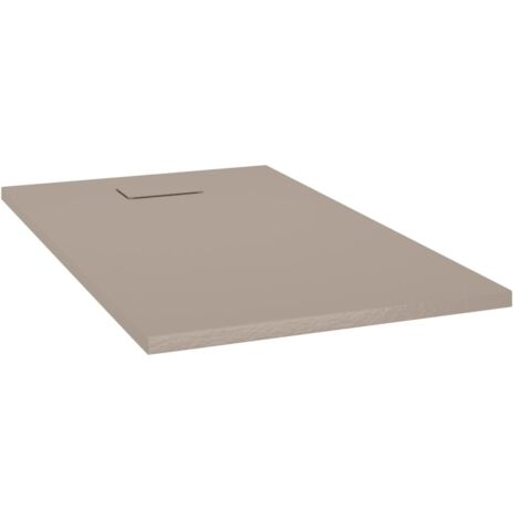 Vidaxl – Receveur de douche à poser SMC marron 120x70 cm – Antidérapant – Résistant aux chocs – Seuil bas pour accès facile – Facile à nettoyer (1/5)