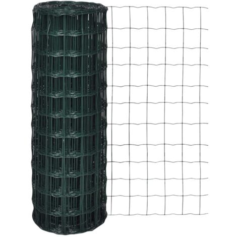 Vidaxl – Clôture euro en acier 10 m x 1,2 m – Revêtement PVC anti-rouille – Maillage 76 x 63 mm – Pour volaille et équipements (1/6)