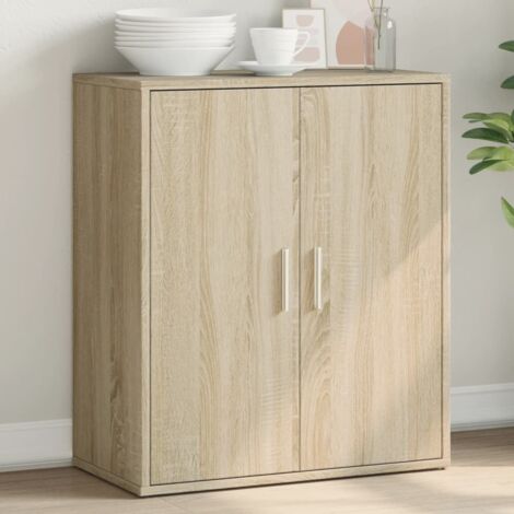 Vidaxl – Buffet chêne sonoma 60x31x70 cm – Bois d'ingénierie résistant à l'humidité – Grand espace de rangement – Facile à nettoyer