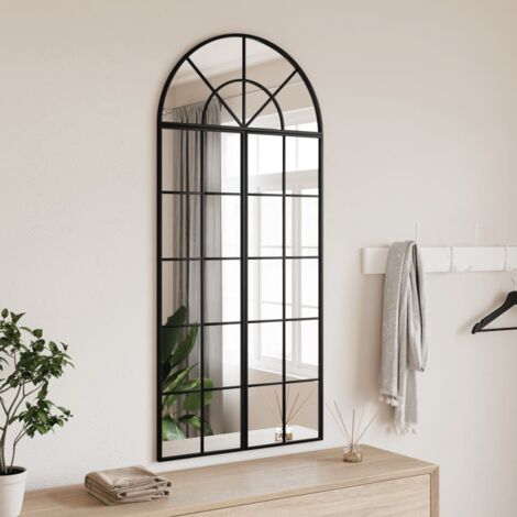 Miroir mural, Miroir décoratif noir 60x130 cm arche fer vidaXL