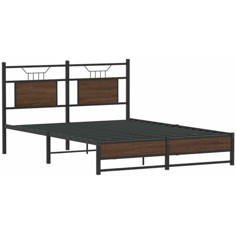 Cadre de lit sans matelas chêne marron 140x190 cm vidaXL (1/5)