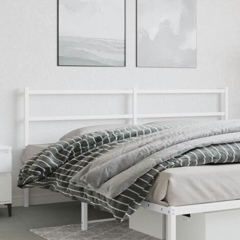 Tête de lit métal blanc 200 cm vidaXL (1/5)