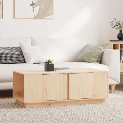 Table basse 110x50x40 cm Bois massif de pin vidaXL (1/6)