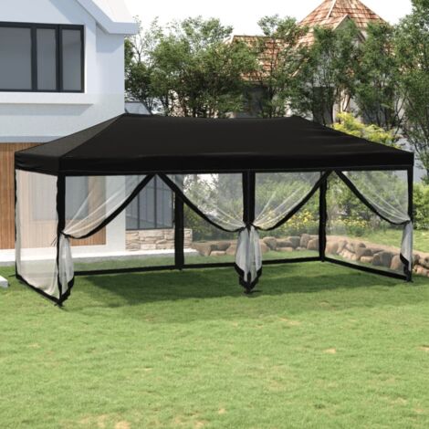 Vidaxl – Tente de réception pliable 3x6 m – Tissu Oxford 210D résistant aux UV et à l'eau – Parois latérales pour protection – Cadre en acier robuste (1/5)