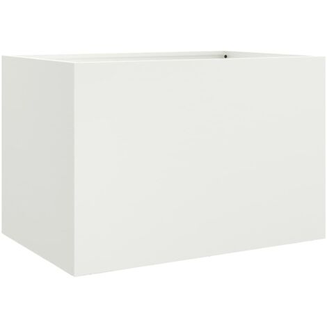 Jardinière blanc 62x47x46 cm acier laminé à froid vidaXL472999