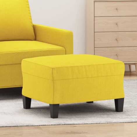 vidaXL Footstool Light Yellow 60x50x41 cm Fabric