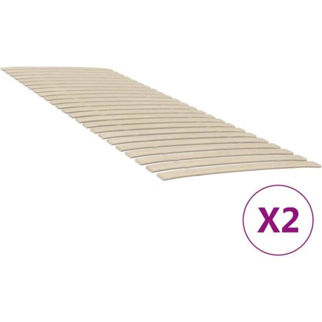 Lattes de rechange pour sommier avec 48 lattes, 2 pièces, 80 x 200 cm vidaXL