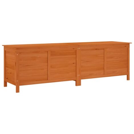 Boîte de rangement de jardin marron bois massif de sapin vidaXL