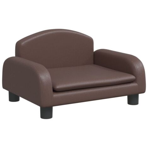 Canapé pour enfants marron 50x40x30 cm similicuir vidaXL (1/6)
