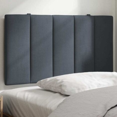 Coussin de tête de lit Hanko gris foncé 90 cm velours vidaXL