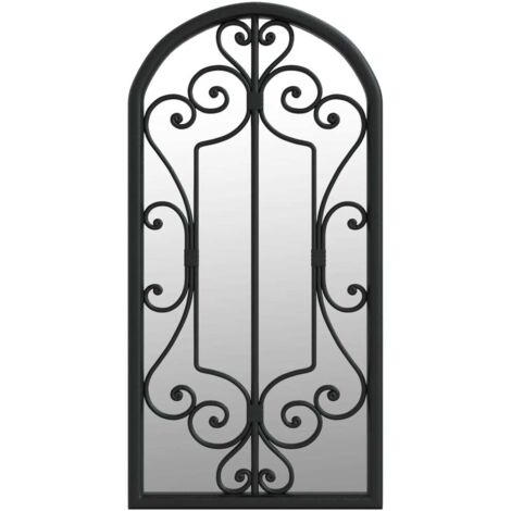 vidaXL Miroir Noir 70x30 cm Fer pour utilisation à l'intérieur