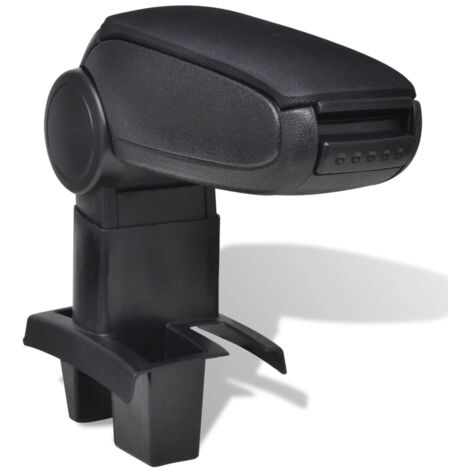 Destockoutils – Accoudoir de voiture réglable pour Peugeot 307 (2004) – Compartiment de rangement intégré – Base en plastique robuste – Couvercle rembourré en polyester