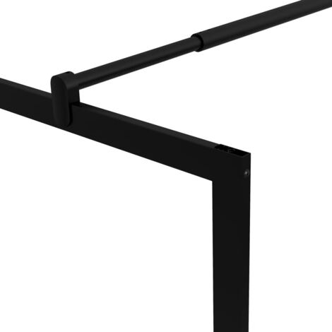 Vidaxl – Paroi de douche à l'italienne 90x195 cm – Verre trempé 5 mm – Aluminium noir – Résistante aux éclaboussures – Facile à nettoyer