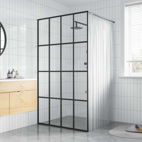 Écran de douche Verre trempé transparent 100x195 cm vidaXL (1/5)