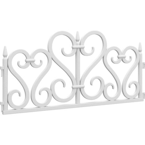 Bordures de pelouse 17 pcs Blanc 10 m PP vidaXL908815 (1/5)