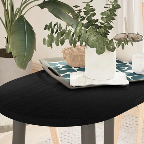 Vidaxl – Dessus de table ovale 80x40x2 cm en bois de chêne massif – Surface lisse facile à nettoyer – Résistant aux insectes et champignons