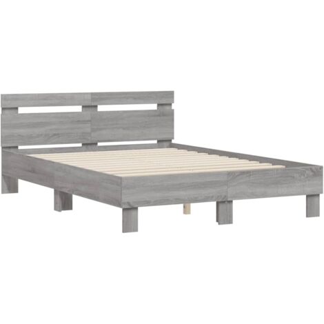 Cadre de lit sans matelas sonoma gris 135x190 cm vidaXL (1/5)