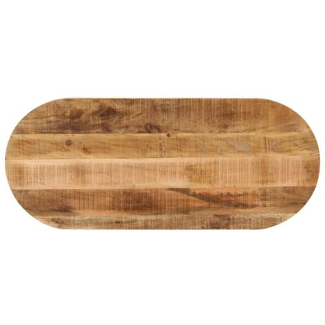 Dessus de table 100x40x3,8cm ovale bois massif de manguier brut vidaXL