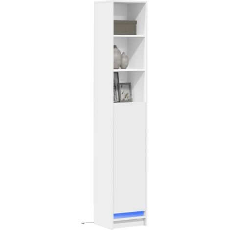 vidaXL Buffet avec LED blanc 36x32,5x200 cm bois d'ingénierie (1/5)