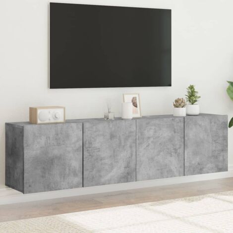 Meubles TV muraux 2 pcs gris béton 80x30x41 cm vidaXL