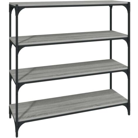 Bibliothèque Sonoma gris 100x33x100 cm Bois d'ingénierie acier vidaXL