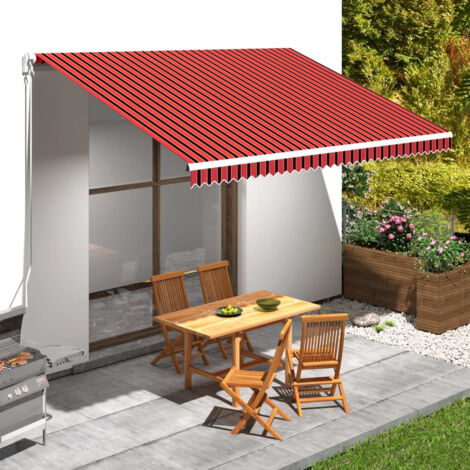 Vidaxl – Toile d'auvent orange et marron 450x300 cm – Polyester résistant aux UV – Imperméable et anti-saleté – Compatible cadre 4,5x3m - vidaXL428715