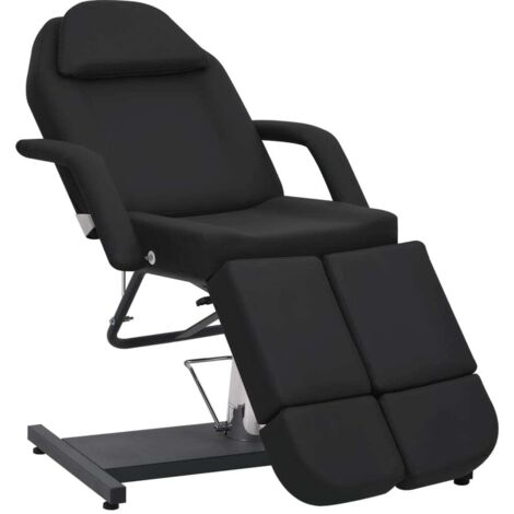 vidaXL Chaise de traitement de beauté Similicuir Noir 180x62x78 cm