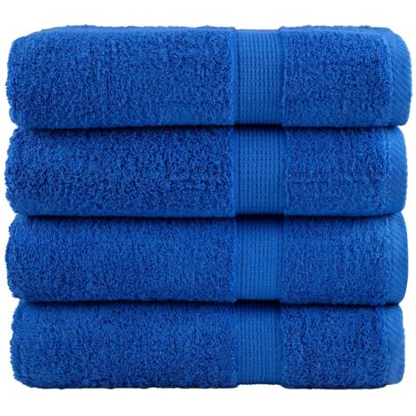 Serviettes de douche de qualité supérieure SOLUND 4 pcs bleu vidaXL