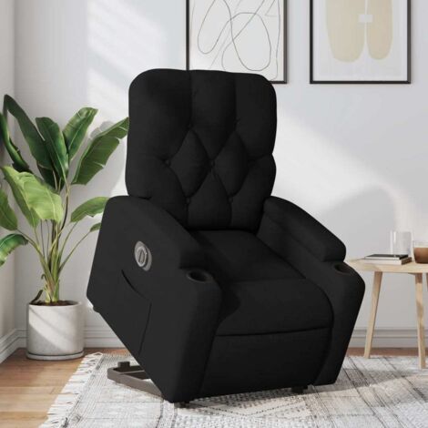 Fauteuil inclinable électrique noir tissu vidaXL35745