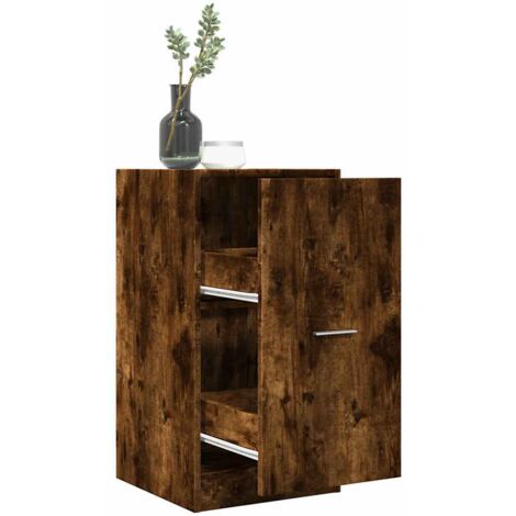 vidaXL Armoire d'apothicaire chêne fumé 40x41x77,5cm bois d'ingénierie