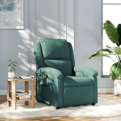Vidaxl – Fauteuil inclinable vert foncé en velours – Inclinaison manuelle jusqu'à 135° – Accoudoirs rembourrés – Dimensions 71x86,5x99,5 cm - vidaXL22902
