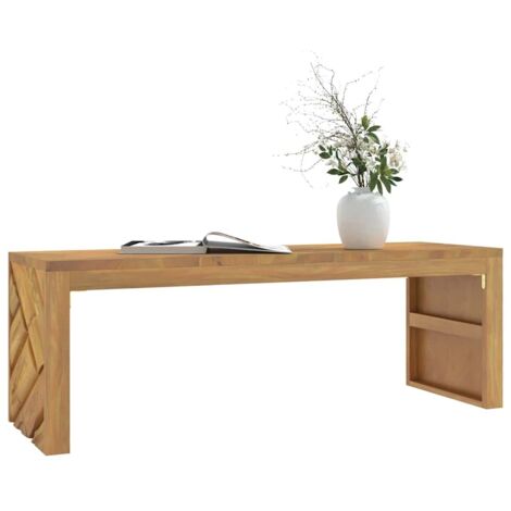 Table basse 110x35x38 cm bois massif de teck vidaXL (1/5)