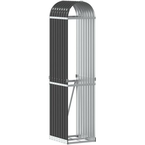 Porte-bûches Anthracite 40x45x170 cm Acier galvanisé vidaXL (1/6)