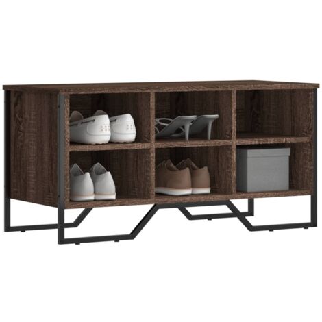 vidaXL Armoire à chaussures chêne marron 90x38x45,5 cm bois ingénierie (1/5)