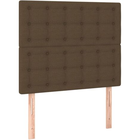 Tête de lit Marron foncé 90x5x118/128 cm Tissu vidaXL