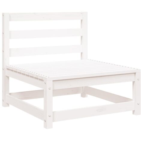 Canapé central de jardin blanc bois de pin massif vidaXL