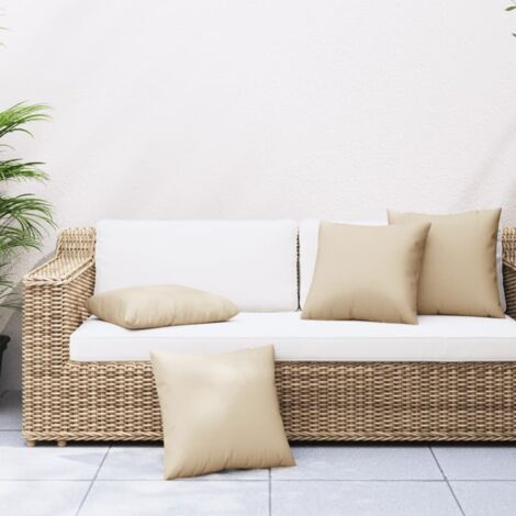 Coussins de canapé lot de 4 beige 60x60 cm tissu vidaXL