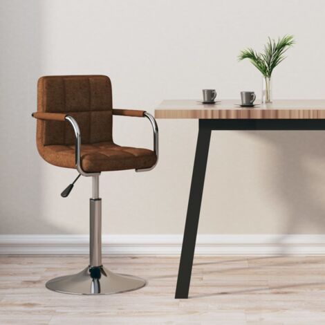 vidaXL Tabouret de bar Marron Tissu (1/5)