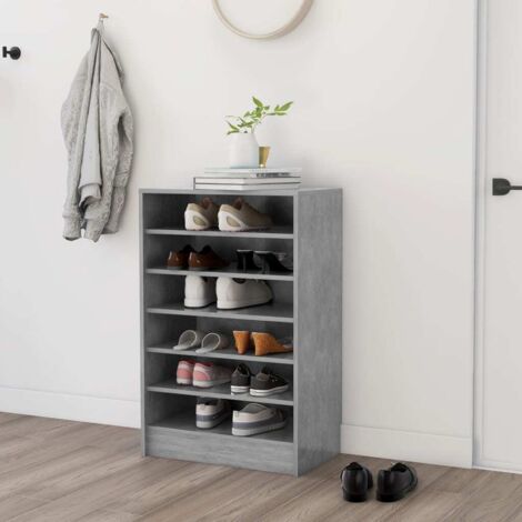 Armoire à chaussures Gris béton 60x35x92 cm Bois d’ingénierie vidaXL