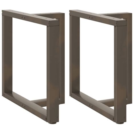 Pieds de table à manger en T, 2 pièces, noir, 70 x 35 x (72-73) cm, acier vidaXL