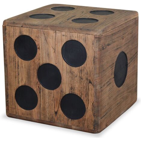 Boîte de rangement Bois Mindi 40x40x40 cm Design Dés vidaXL (1/5)