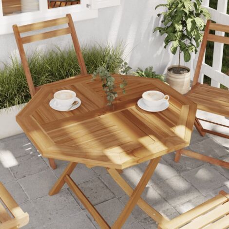vidaXL Dessus de table 80x80x2,5 cm octogonal bois de teck massif