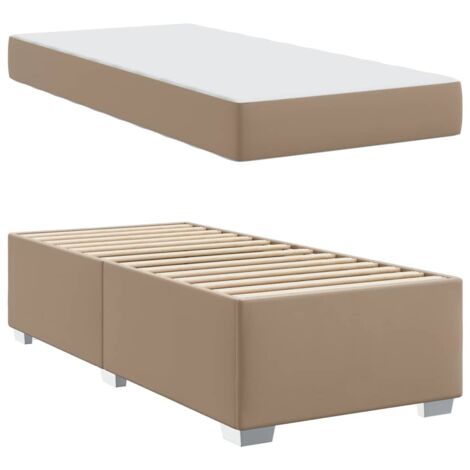 vidaXL Cadre de lit Cappuccino 90 x 200 cm Faux cuir (1/5)